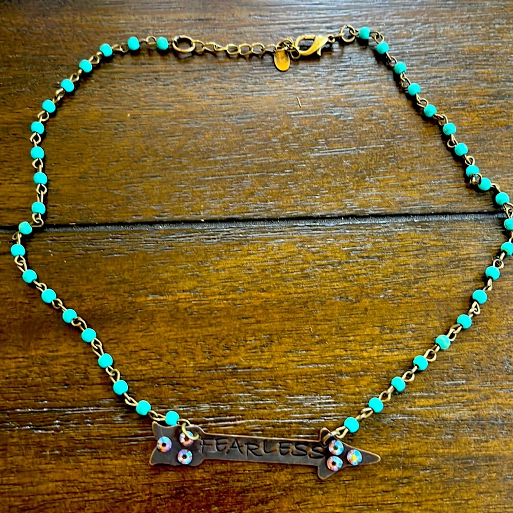 Pink Panache Turquoise Arrow Necklace